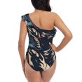 thumbnail image 5 of Salouo Patriotic Bulldog Art Pattern One Shoulder Ruffled One Piece Swimsuit for Women V Neck Swimwear Tummy Control Bathing Suit-X-Large, 5 of 6