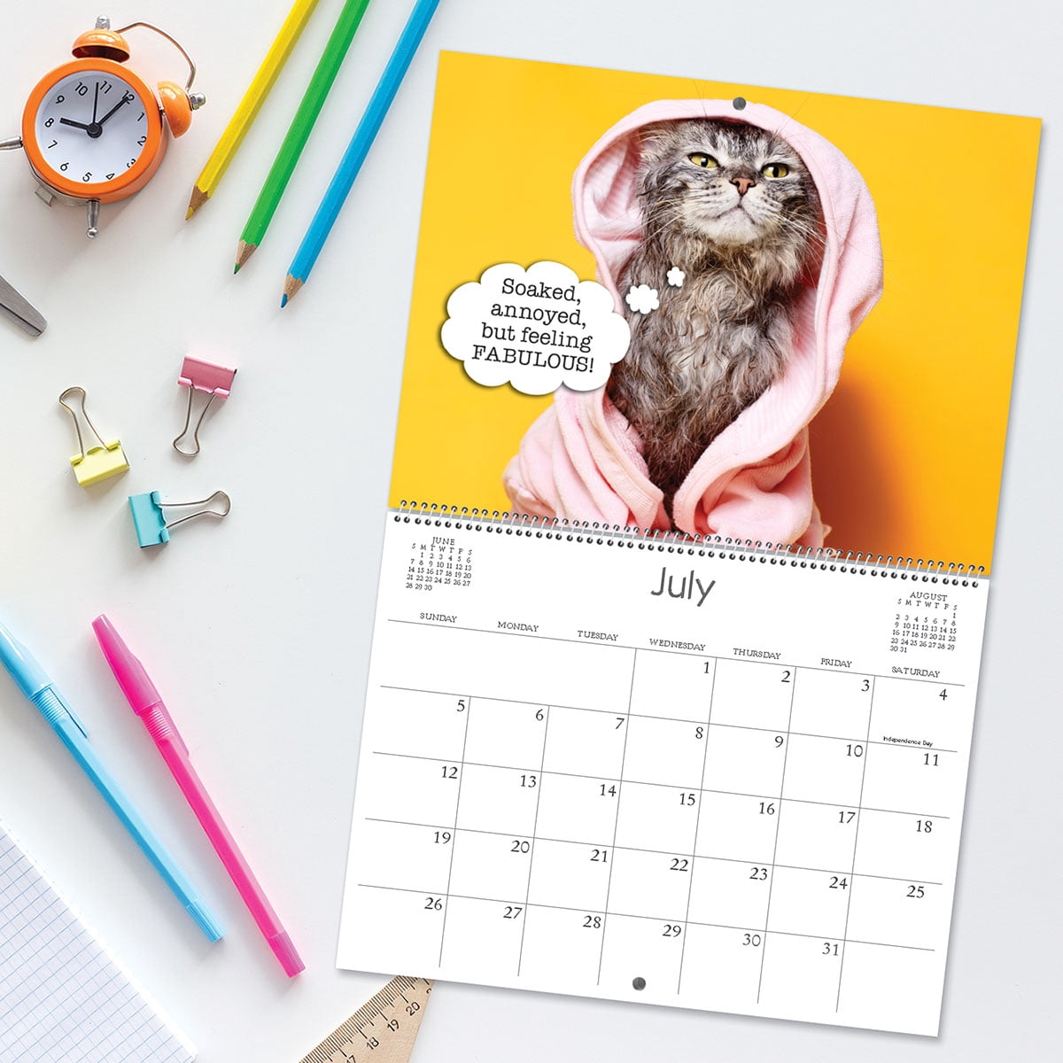 Current 2026 Cattitudes Cat 12 x 9-inch Wall Calendar, Bookstore