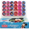 Mickey and Minnie Mouse 24 Authentic Licensed Self Inking Stampers in Box