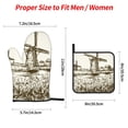 thumbnail image 2 of Fotbe Dutch Windmill for 4Pcs Oven Mitts and Pot Holders, 500℉ Heat Resistant Oven Mitts , Non-Slip Silicone Surface Safe for Baking, Cooking, BBQ, 2 of 6