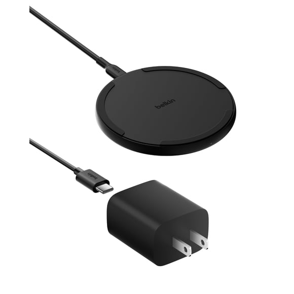 Base de Carga Inalámbrica Belkin 15W Cargador Qi con Cable PSU