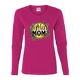 thumbnail image 3 of Softball Mom Animal Print Girl Sports Womens Graphic Long Sleeve T-Shirt, Fuschia, X-Large, 3 of 5