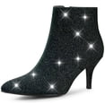 thumbnail image 1 of Botines Allegra K con Purpurina tacón de aguja Negro 36, 1 of 6