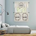 thumbnail image 5 of Home Sweet Kitchen Curtains Sets for Windows 24 Inch Length, Wreath Botanical Farmhouse Plants Beige Rod Pocket Window Treatments Tier Curtains and Valances Set for Bedroom/Bathroom, 5 of 8