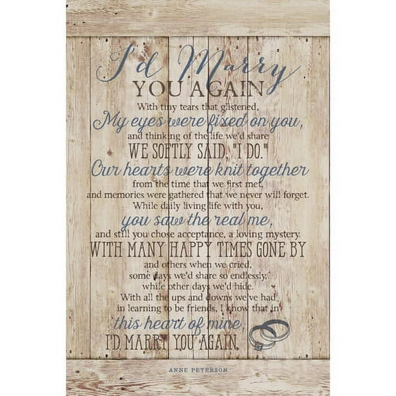 I'D Marry You…New Horizons Wood Plaque with Easel