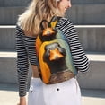 thumbnail image 5 of Xecao Colorful Painted Duck Canvas College Laptop Backpack, a durable rucksack designed for both men and women, ideal for travel, school, and daily use-Medium, 5 of 5