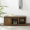 thumbnail image 4 of Banc d'Entrée avec Porte Coulissante Rainurée 48 Pouces avec Rangement en Chêne Rustique, 4 of 5