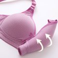 thumbnail image 4 of Bigersell No Cup Bras for Women Upgrade Women's Bra Soild Wire Underwear Bra Everyday Comfortable Breathable Bra Underwear Lightly Lined Bra Style F-617 Pinky L, 4 of 7