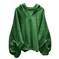 thumbnail image 2 of Women's Hoodies Trendy y2k Over Size Hoodies Solid Color Sweatshirts Comfy Thin Drawstring Tops with Pockets, 2 of 5