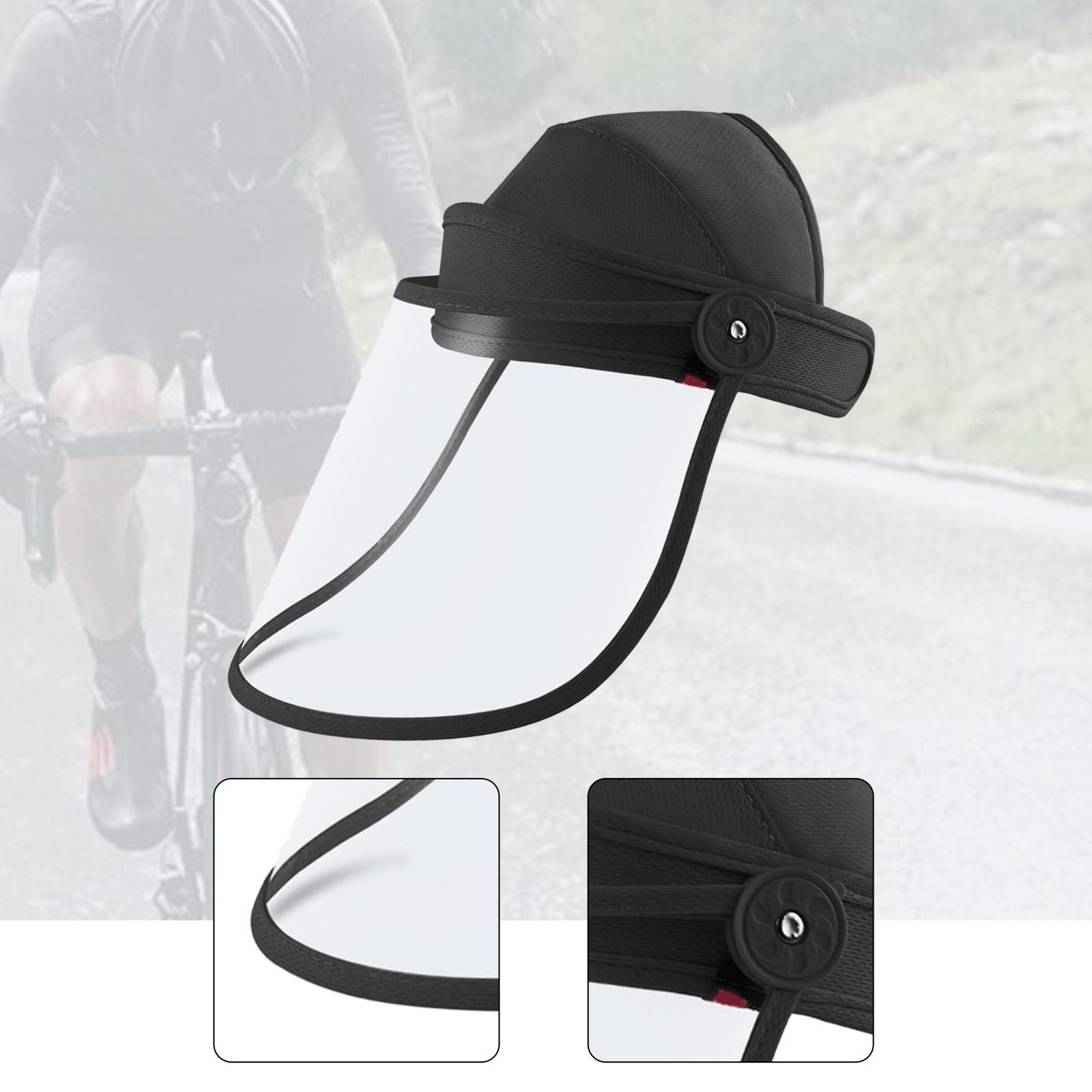 koolsoo Face Cover Face Reusable Women Men Clear Visor Full Face Guard for Weeds Whacking Kitchen Cycling Working Black