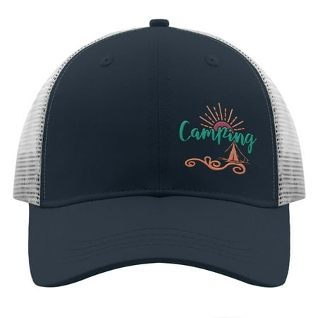 Baseball Hats Camping Crew Embroidery Dad Cap for Men Trendy Adjustable for Fishing Snapbacks Marine blue One Size