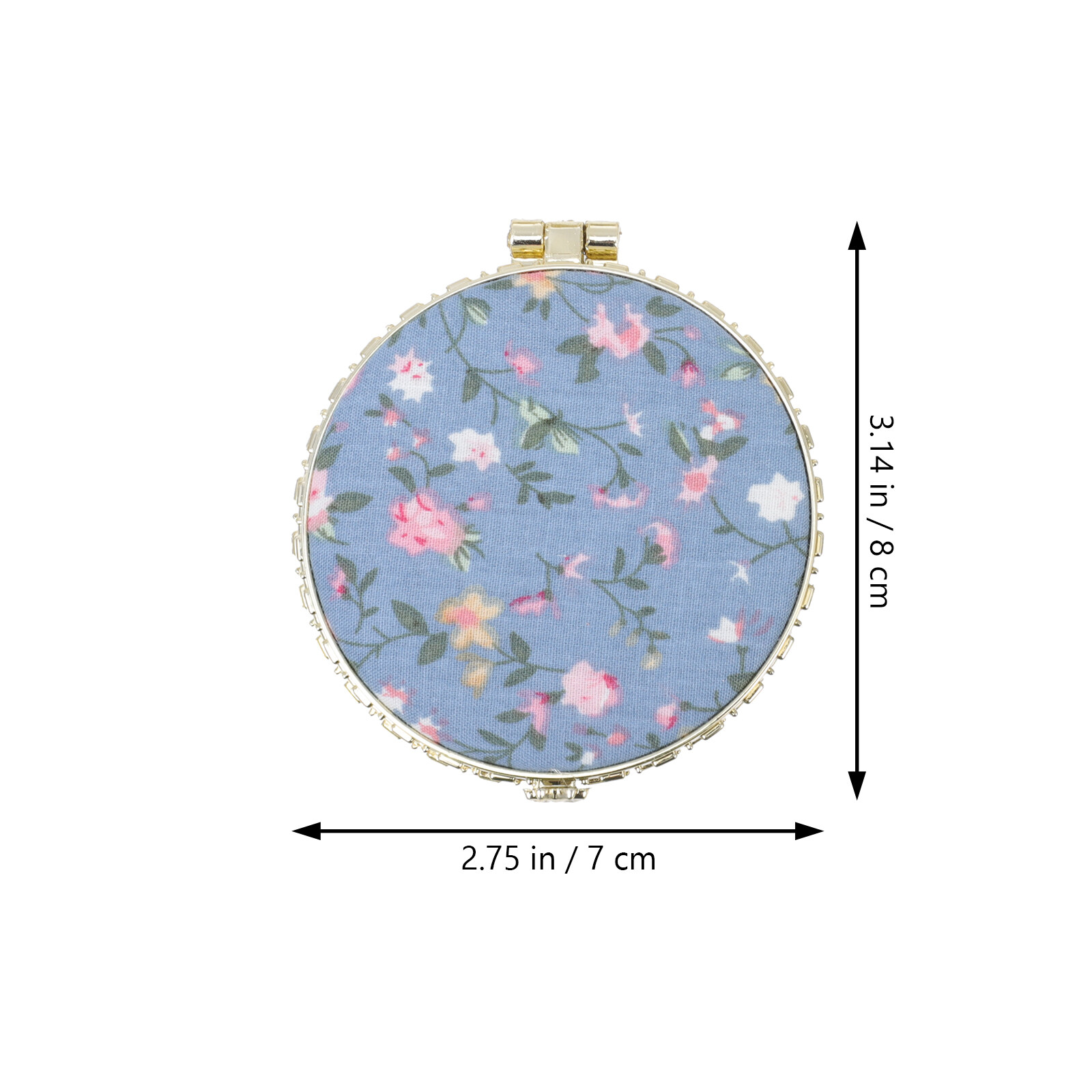 5Pcs Compact Mirror Flower Pattern Small Mirror Purse Makeup Pocket