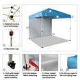 thumbnail image 3 of CROWN SHADES Canopy Tent, 8 x 8 Foot Portable Pop Up Outdoor Shelter with 1 Sidewall, Easy 1 Push Center Lock, UV Protection, and Carry Bag, Sky Blue, 3 of 6