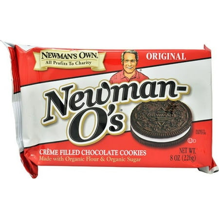 Newman's Own Organics Newman-O's Creme Filled Chocolate Cookies Original 8