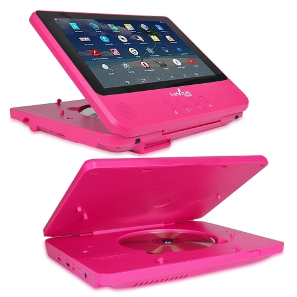 Envizen VMD9002 2in1 QuadCore 1.3GHz 9" Tablet + DVD Player, Pink (Refurbished)