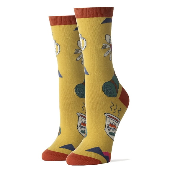 Oooh Yeah Women's Novelty Crew Socks, Funny Socks, Crazy Silly Socks, Cool Fashion Socks, Adventure
