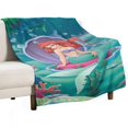 thumbnail image 2 of Manta de dibujos animados de La Sirenita, manta de felpa suave y acogedora para niños, niñas y adultos jóvenes, manta de franela cálida para sala de estar, dormitorio, sofá cama de 30 x 40 pulgadas, 2 of 8