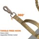 thumbnail image 4 of Correa resistente para perros con absorción de impactos, 2 asas acolchadas, correa de entrenamiento, mayor seguridad y comodidad para el perro, 4 of 7