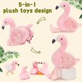thumbnail image 6 of Muiteiur 5 Pcs Flamingo Stuffed Animal 18'' Flamingo Plush with 4 Babies, 6 of 8