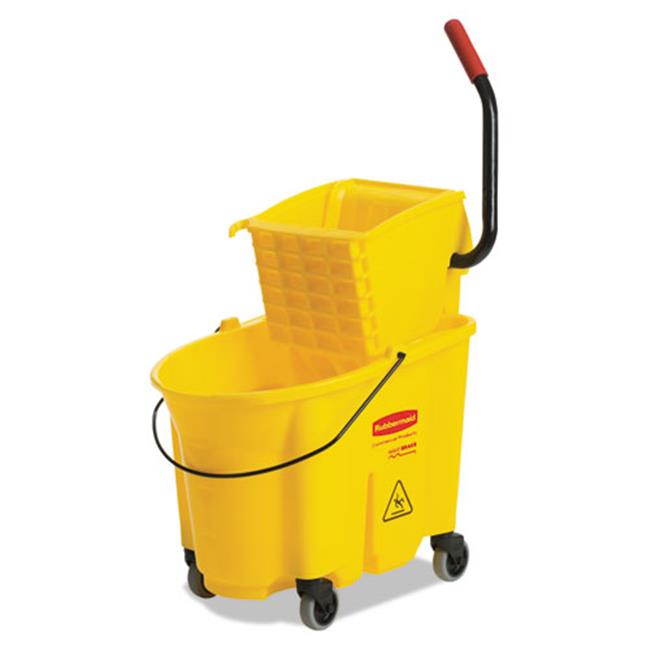 Ability One NSN3433776 35 qt. Combination Wet Mop Bucket & Wringer, Yellow