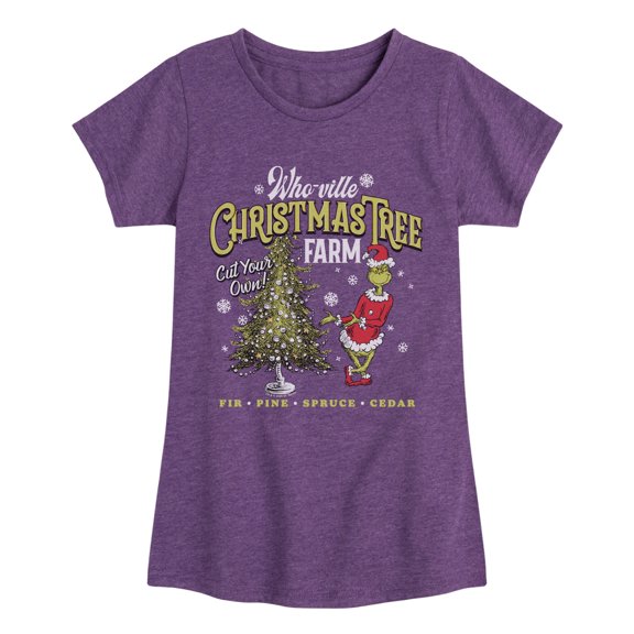 The Grinch - Tree Farm - Youth Girls Fitted Short Sleeve T-Shirt