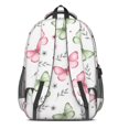 thumbnail image 3 of Butterfly and Rose Green Pattern Backpack for School, Cute School Bag with Adjustable Shoulder Straps and Padded Back, 16.9"x12.6"x5.9", 3 of 5