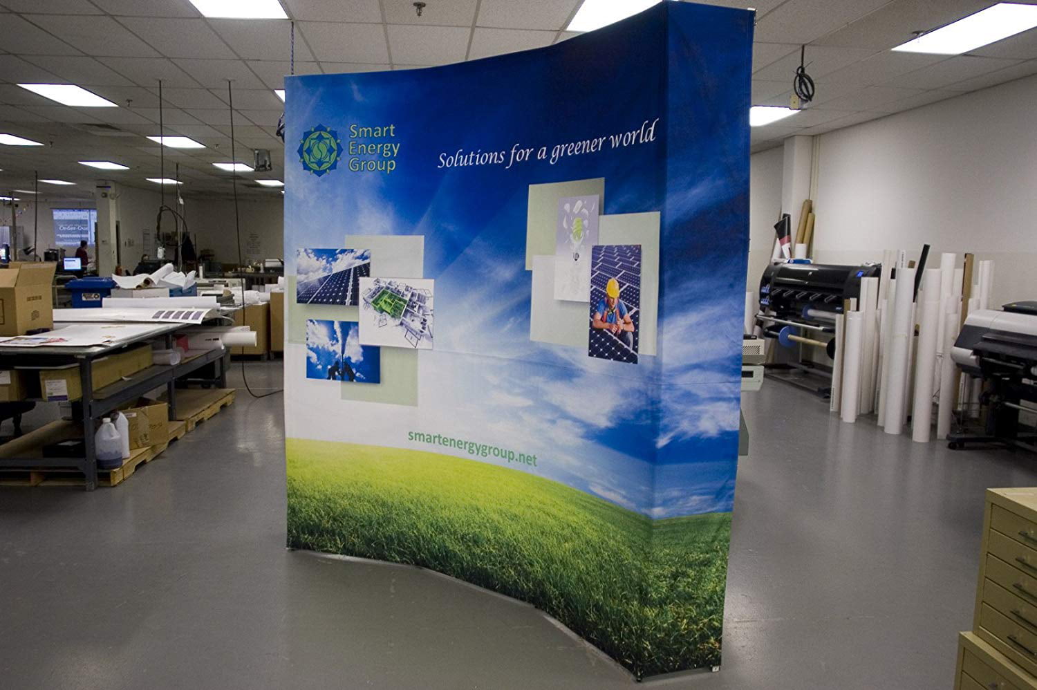 Hex Pop-Up Roller Banner Exhibition Stand Includes Carry Bag 