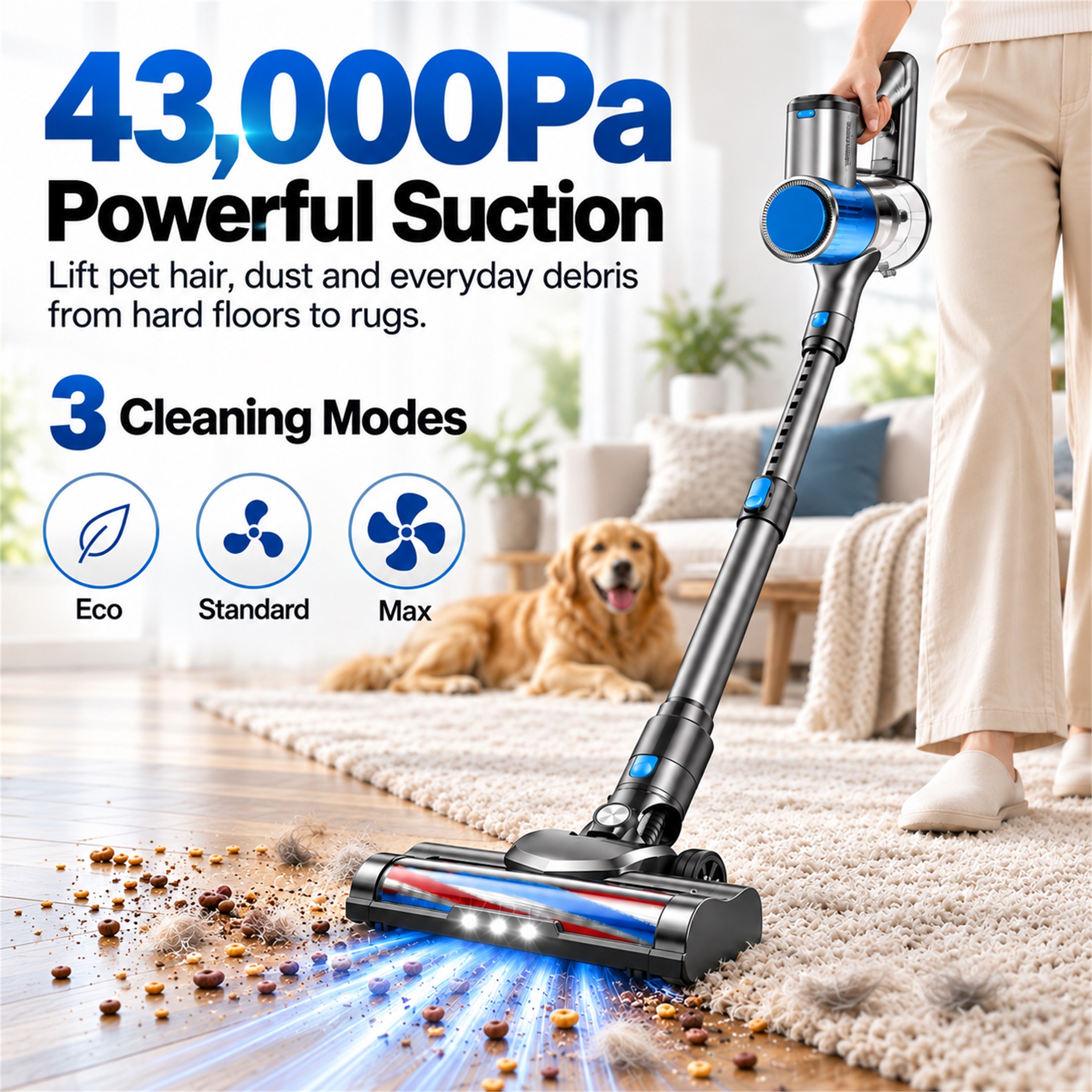 Amumu V18 Cordless Stick Vacuum 4-in-1 Pet Hair photo 5