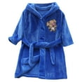 thumbnail image 1 of Sunnyoo Boys Flannel Warm Bathrobe Hooded Homewear Night Robe Sleepwear, Sizes 1-7, 1 of 2