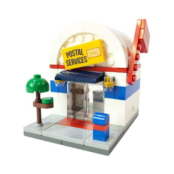Brick Loot Mini City Collection Post Office Interlocking Brick Set Compatible with Major Brands