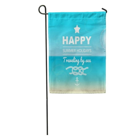 KDAGR Blue Abstract Nautical Advertise Beach Beautiful Best Creative Day Dream Garden Flag Decorative Flag House Banner 12x18