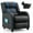 Black + Blue, variant on Gymax Kids Recliner Chair Ergonomic Leather Sofa Armchair w/Footrest Side Pocket Red