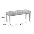 thumbnail image 5 of Abble Upholstered Wood Bench, Tan, 5 of 5