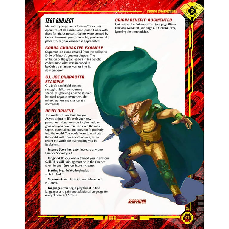 Renegade Games Studios: JOE Roleplaying Game Cobra Codex