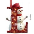 thumbnail image 2 of 26-Pack Acrylic Alphabet Christmas Ornaments – 8cm DIY Personalized Letter Decor for Tree, Wreath & Wall – Unbreakable Xmas Craft Set with Hanging Ropes (A-Z, 2025), 2 of 2