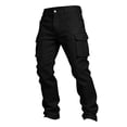thumbnail image 6 of CONZONE Kids Boys Cargo Pants Outdoor Hiking Pants For Child Buttons Solid Color Wide Leg Jogger Trousers With Pockets, 6 of 7
