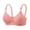 Pink, variant on QNANSPI Women Comfortable Bras, Sports Bras for Women, Womens V Neck Push Up Bra Solid Color Breathable Wireless with Back Hook Closure Bra