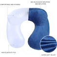 thumbnail image 5 of Juego de 4 almohadas de viaje inflables (azul oscuro), almohada de viaje compacta con funda de almohada lavable, máscara para dormir, tapones para los oídos y bolsa de transporte Sailing Electrónica, 5 of 5