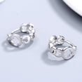thumbnail image 4 of Aretes colgantes redondos martillados de plata esterlina toscana Vhermosa HMJM490, 4 of 4