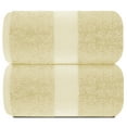 thumbnail image 4 of White Classic Luxury Bath Sheet Towels Extra Large | 35x70 Inch | 2 Pack, Beige, 4 of 10