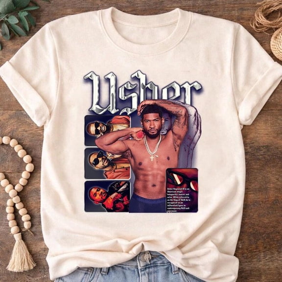Usher 90s Vintage T-Shirt, Usher Bootleg Style Shirt, Usher World Tour 2026 Shirt