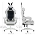 thumbnail image 3 of HOMCOM Chaise de Jeu Mignonne, Chaise de Gamer Inclinable avec Repose-Pieds, Noir, 3 of 10