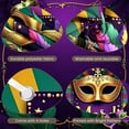 thumbnail image 4 of Colorful Mardi Gras Banner Purple Green Gold Carnival Display Curly Vines Star Decor Festival Backdrop for Mardi Gras Celebration Carnival Party Festival Decor, 4 of 9