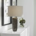thumbnail image 2 of Uttermost Nettle Ceramic and Crystal Textured Table Lamp in Gray, 2 of 7