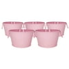 Just Artifacts 3.5-Inch Wide Mouth Metal Favor Bucket Pails (5pcs, Light Pink)