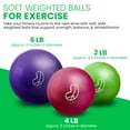 thumbnail image 3 of Soft Weighted Balls for Exercise - Latex Free, Easy to Grip, Versatile Physical Therapy Exercise Ball - Lime, 2lbs, 3 of 9