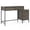 Grey, variant on Furnibear Computer Desk with 5 Drawers and Side File Cabinet, Home Office Desk with Metal Frame and Storage, Rustic Brown and Black