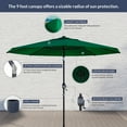 thumbnail image 4 of BELLEZE 9 Foot Tilt Umbrella Crank to Open Fade Resistant Outdoor Patio Umbrella Anti UV Sun Shade Lawn Tilt, 4 of 7