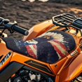 thumbnail image 3 of Uorisanigo ATV Seat Cushion Cover Non-Slip Bald Eagle American Flag Dirt Bike Seats Cushion Breathable Motorcycle Seat Cover Waterproof Protection Car Accessories for Most ATVs, 3 of 7