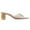 Nude, variant on XYD Women Open Pointed Toe Transparent Strap Mules Slip on Studded Crystal Block Low Heels Fashion Party Slide Sandals Size 7 Gold